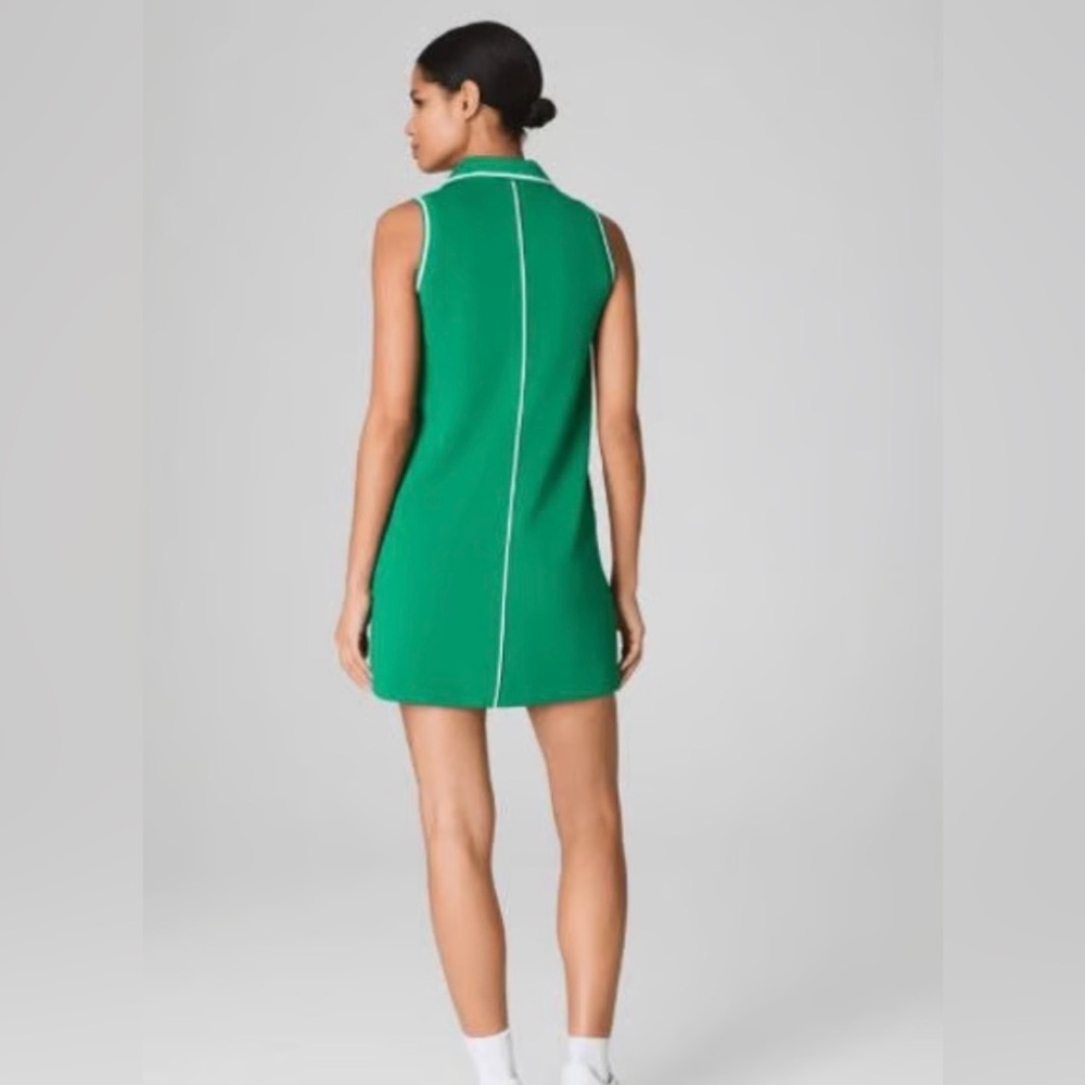 SPANX Green Sleeveless AirEssentials Pique Polo Dress - Picture 5 of 5